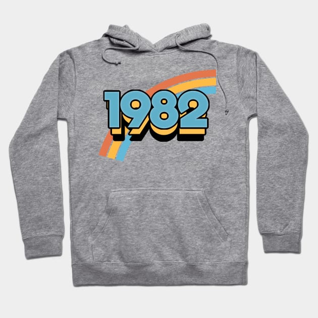 1982 ∆∆∆ Retro Birthday Design Hoodie by DankFutura